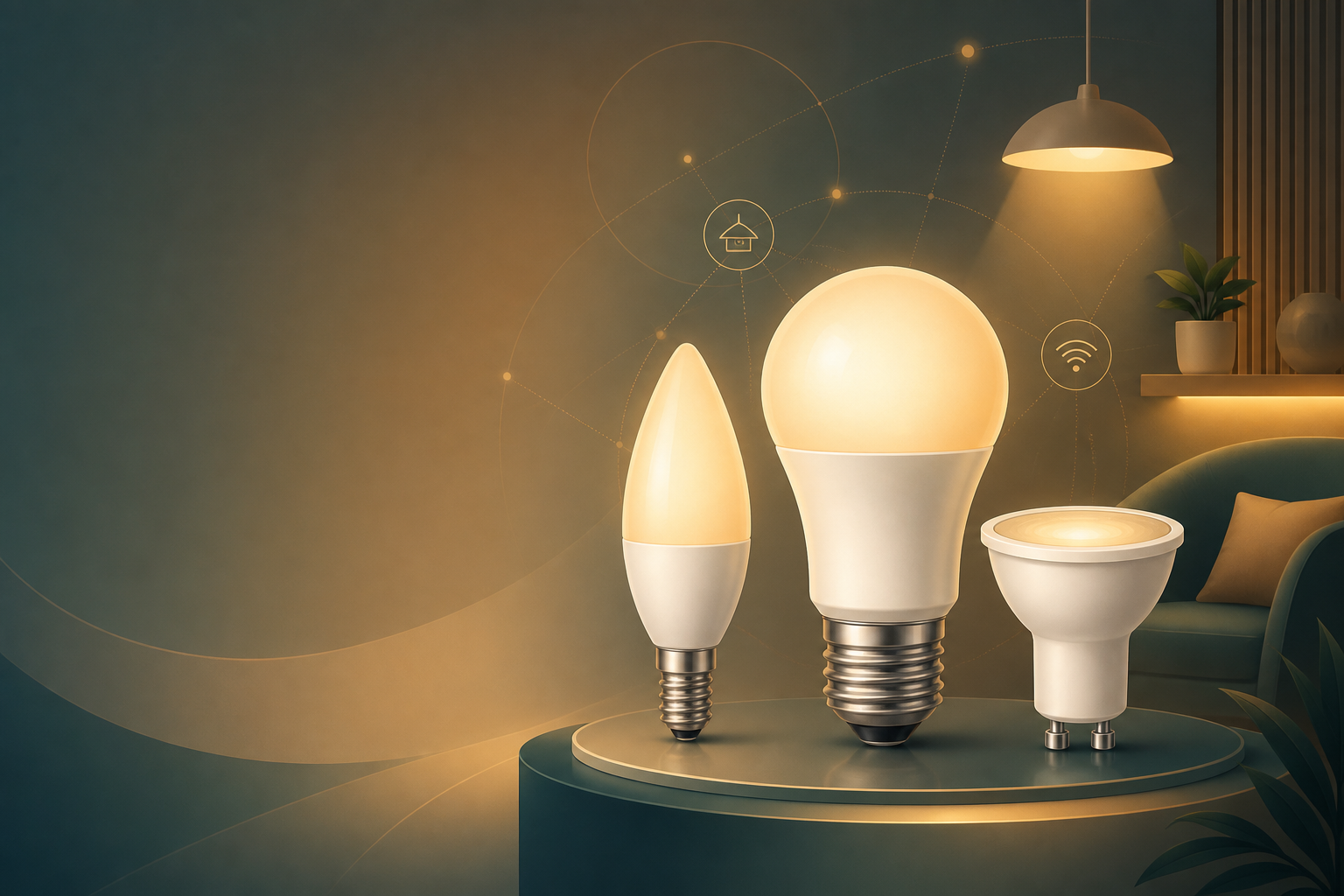 Ilustración genérica de formatos de iluminación inteligente