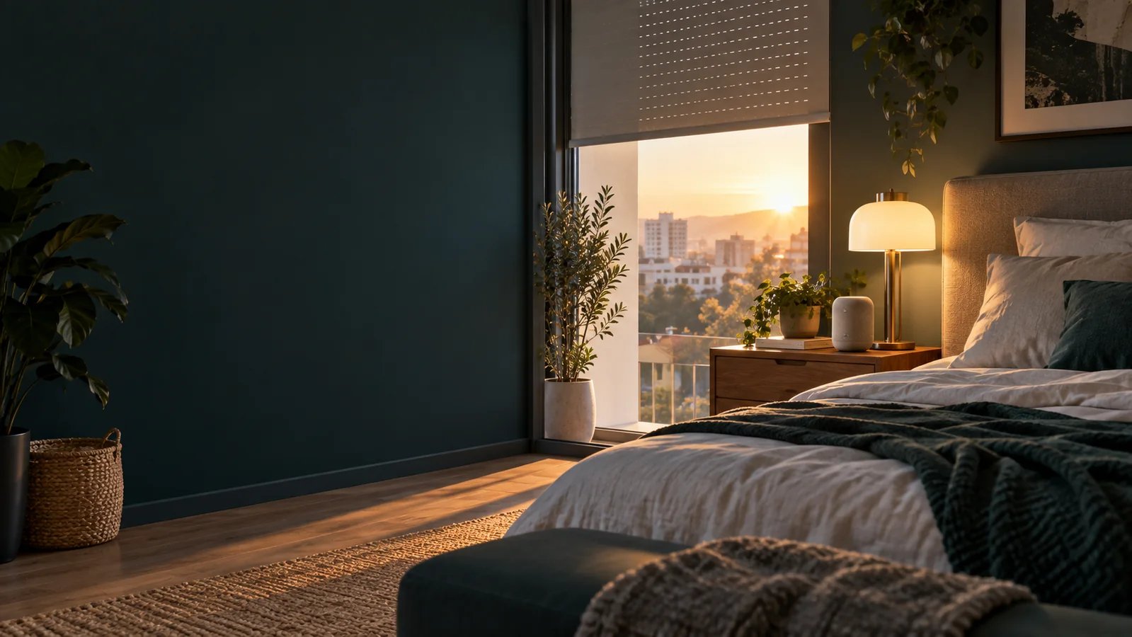 Escena genérica de una casa con dispositivos inteligentes